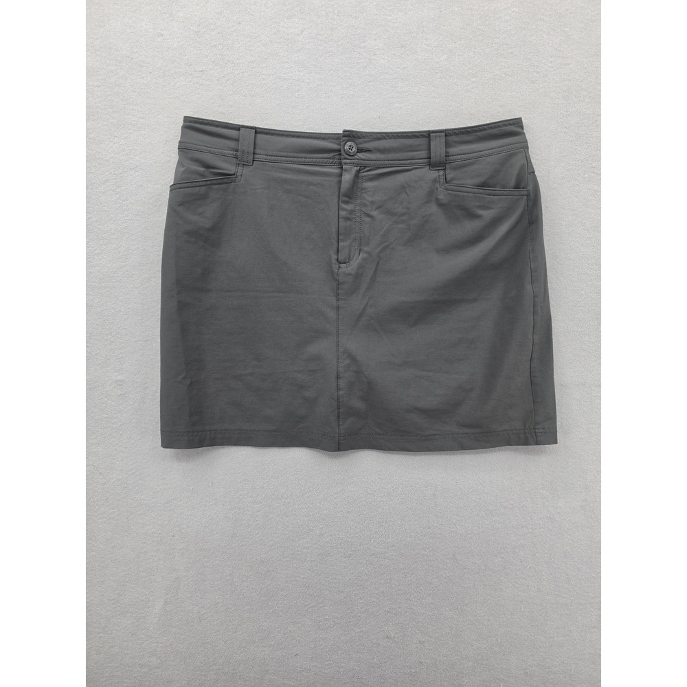 Eddie Bauer Horizon Skort Womens 14 Gray Hiking Athletic Golf Skirt Outdoor